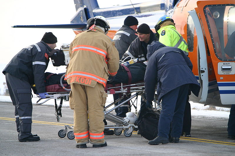 Creative Commons Description A woman is loaded into an air ambulance that landed on Ski Hill Rd. after a head-on crash near Lifford Rd. on Thursday, Jan. 6, 2011. She was flown to Toronto's Sunnybrook hospital with serious, life-threatening injuries. Another woman was also airlifted to the same hospital with serious injuries. Date 1 January 1980, 00:00 Author Jason Bain